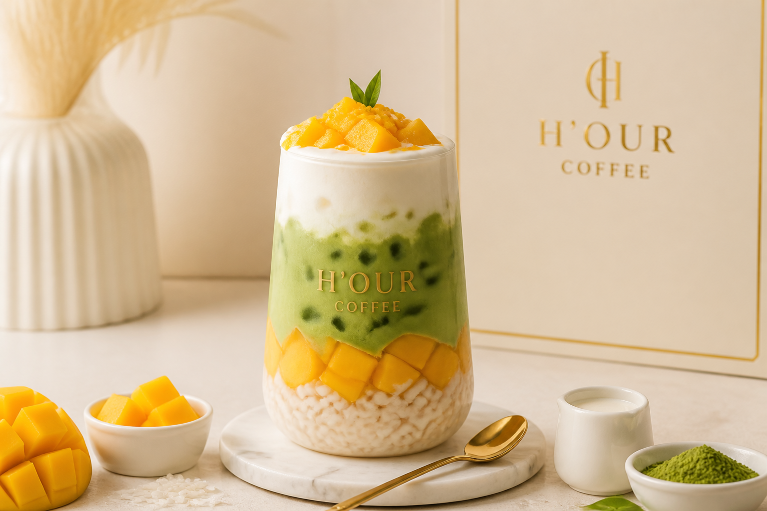 Mango Sticky Rice Matcha