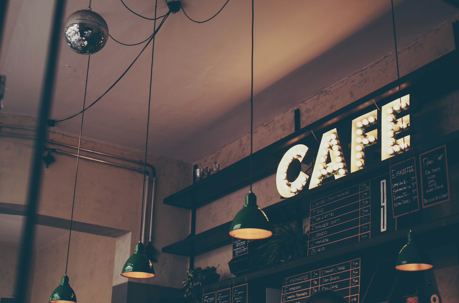 Bright café window seating